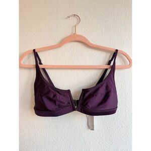 FAE House Gypsy Violeta V Wire Seamed Cup Lined Bikini Top in Purple size M NWT
